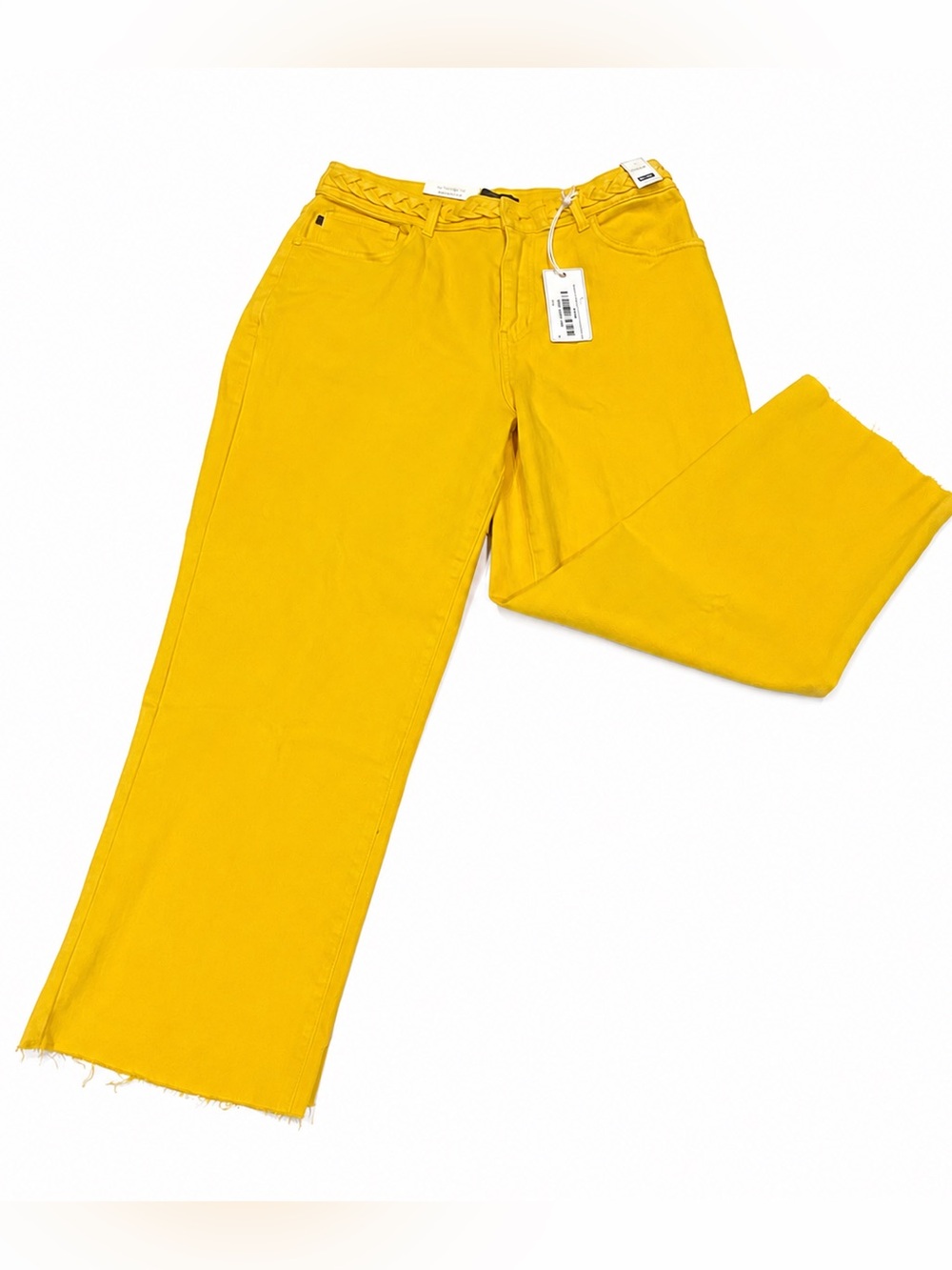 Judy Blue NWT High Waist Yellow Wide Leg Crop Jeans 14W